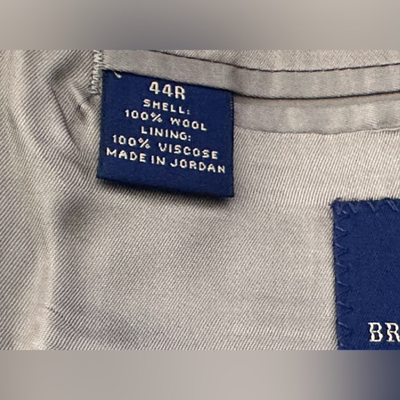 Brooks Brothers 346 Wool Brown Red Tan Plaid Men’s Sport Coat Blazer Size 44R - Picture 6 of 8